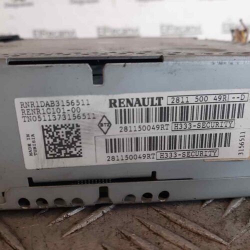 SISTEMA AUDIO / RADIO CD RENAULT MASTER PRITSCHE/FGST L2H1 3,5t   |   06.16 – 12.20