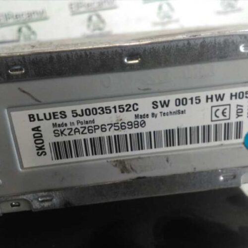 SISTEMA AUDIO / RADIO CD SKODA RAPID Active   |   07.12 – 12.15