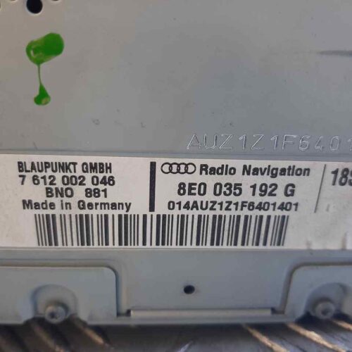 SISTEMA NAVEGACION GPS AUDI A4 AVANT (8E) 2.0 TDI (DPF) (125kW)   |   06.06 – 12.08