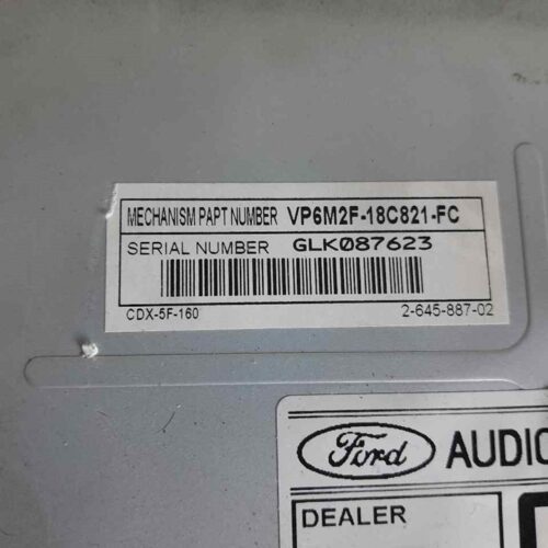 SISTEMA AUDIO / RADIO CD FORD MONDEO BER. (CA2) Ghia   |   02.07 – 12.10