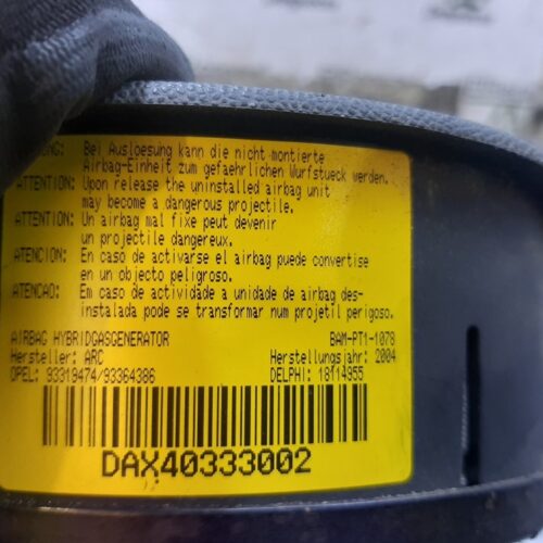 AIRBAG DELANTERO IZQUIERDO OPEL MERIVA Blue Line   |   04.04 – 12.04