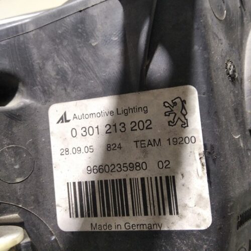 FARO DERECHO PEUGEOT 407 SW SR Confort   |   05.04 – 12.05