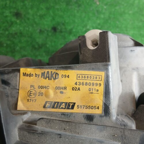 FARO DERECHO FIAT DOBLO I CARGO 1.3 JTD Basis Furgón Techo Alto   |   07.05 – 12.10